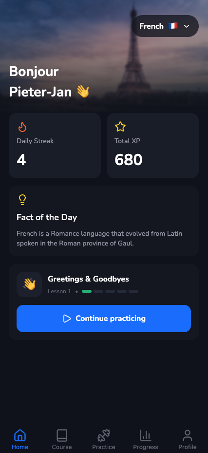 Lagom Start screen